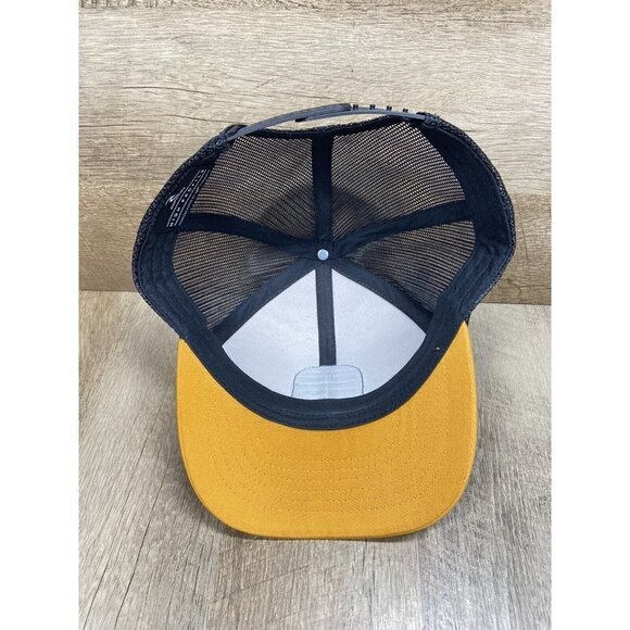 Ripcurl Hat SnapBack Mesh Adjustable High Profile Yellow Black Front Patch EUC - Picture 5 of 6